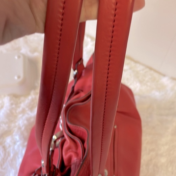 B. Makowsky Red leather Hobo Bag Excellent Condition. - Picture 7 of 11